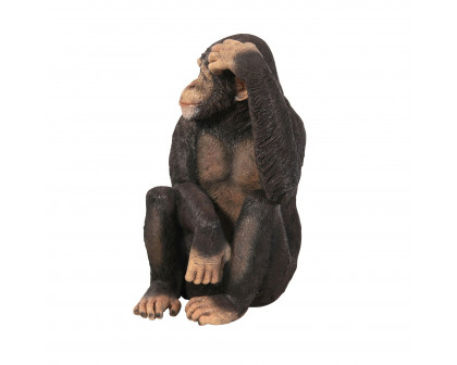 Toscano - Chauncey the Confused Chimp Garden Monkey Statue