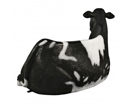 Toscano - Cowch Holstein Cow Photo Op Sculptural Bench