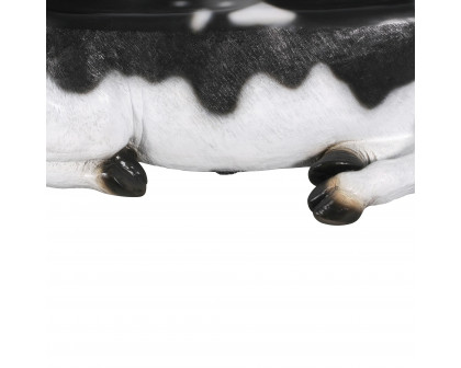 Toscano - Cowch Holstein Cow Photo Op Sculptural Bench