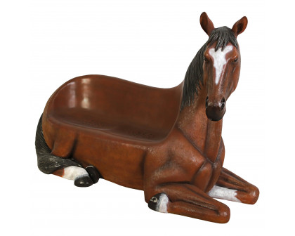 Toscano - Saddle-Up Horse Photo Op Sculptural Bench