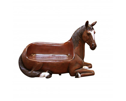 Toscano - Saddle-Up Horse Photo Op Sculptural Bench