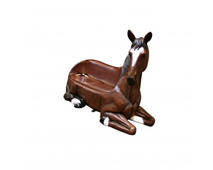 Toscano - Saddle-Up Horse Photo Op Sculptural Bench