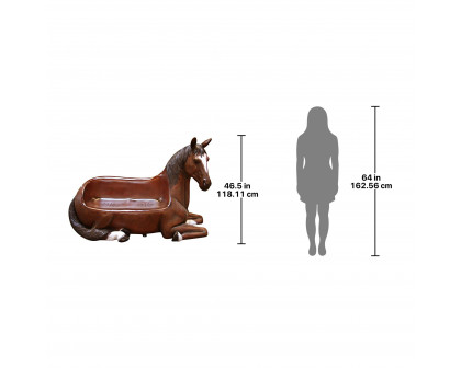 Toscano - Saddle-Up Horse Photo Op Sculptural Bench