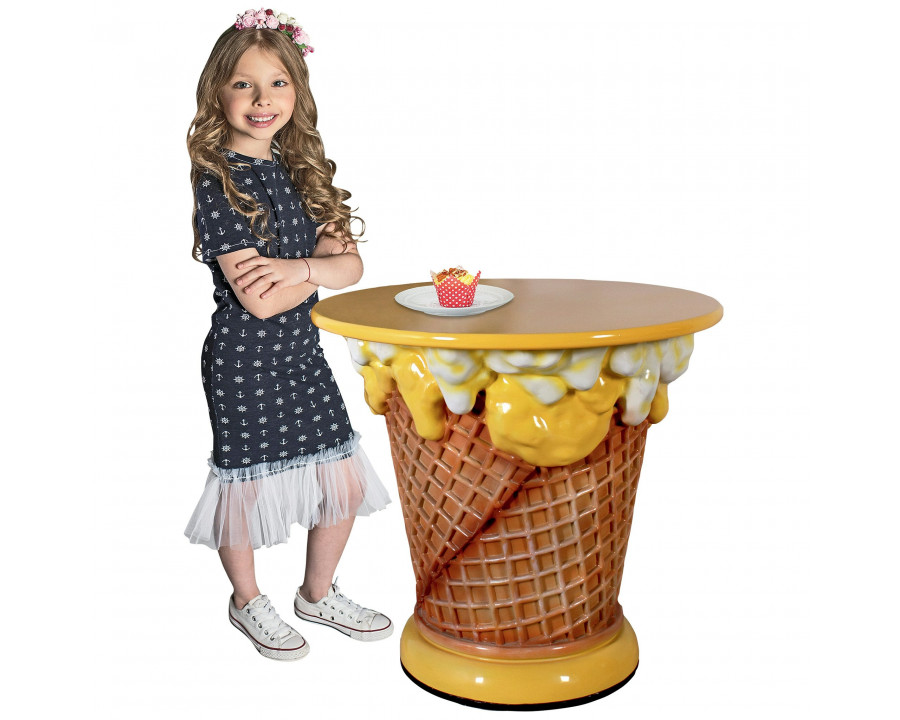 Toscano - Ice Cream Parlor Sculptural Table in Fiberglass