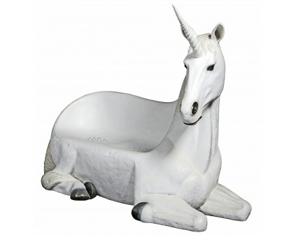 Toscano - Mystical Horned Unicorn Photo Op Sculptural Bench