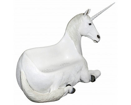 Toscano - Mystical Horned Unicorn Photo Op Sculptural Bench