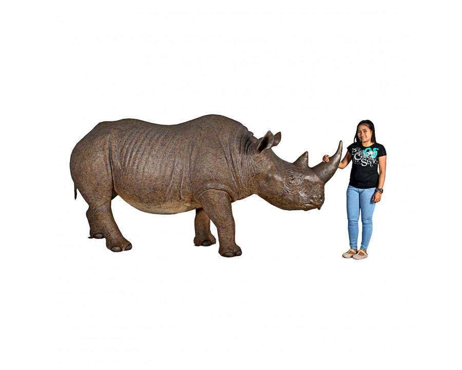 Toscano - Life-Sized Rhinoceros Garden Animal Statue