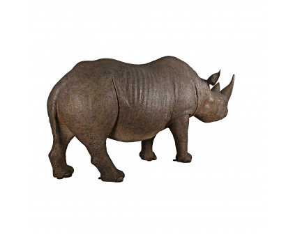 Toscano - Life-Sized Rhinoceros Garden Animal Statue