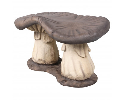 Toscano - Massive Mystic Mushroom Photo Op Sculptural Bench