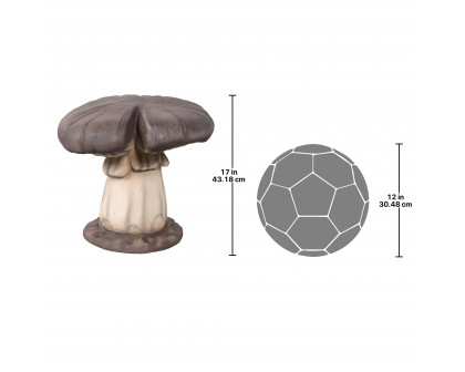 Toscano - Massive Mystic Mushroom Photo Op Sculptural Stool in Fiberglass