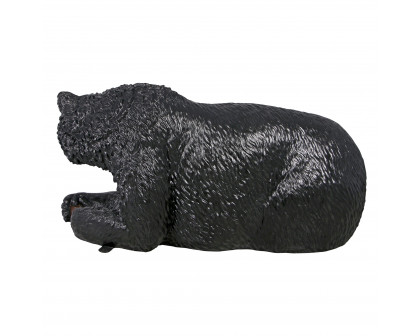 Toscano - Brawny Black Bear Sculptural Bench