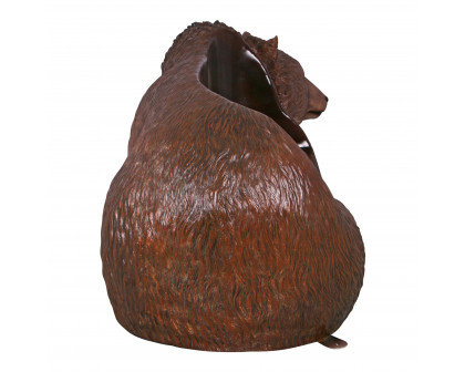 Toscano - Brawny Grizzly Brown Bear Sculptural Bench