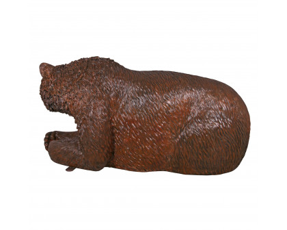 Toscano - Brawny Grizzly Brown Bear Sculptural Bench