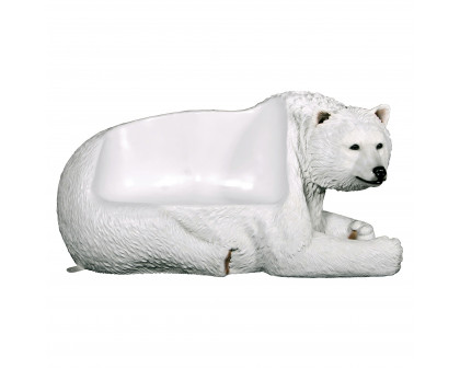 Toscano - Brawny Polar Bear Sculptural Bench