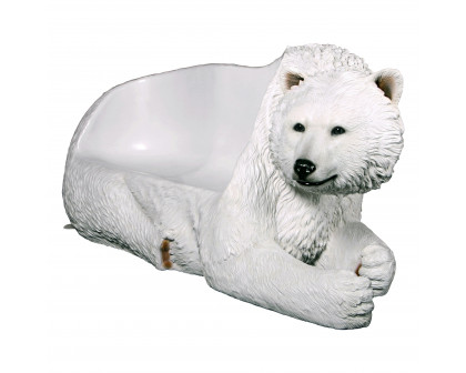 Toscano - Brawny Polar Bear Sculptural Bench