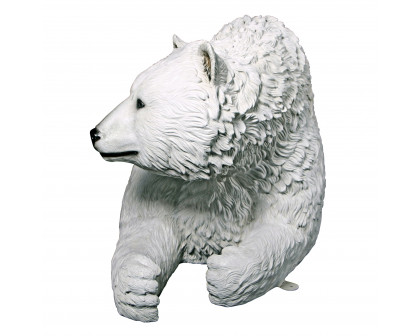 Toscano - Brawny Polar Bear Sculptural Bench