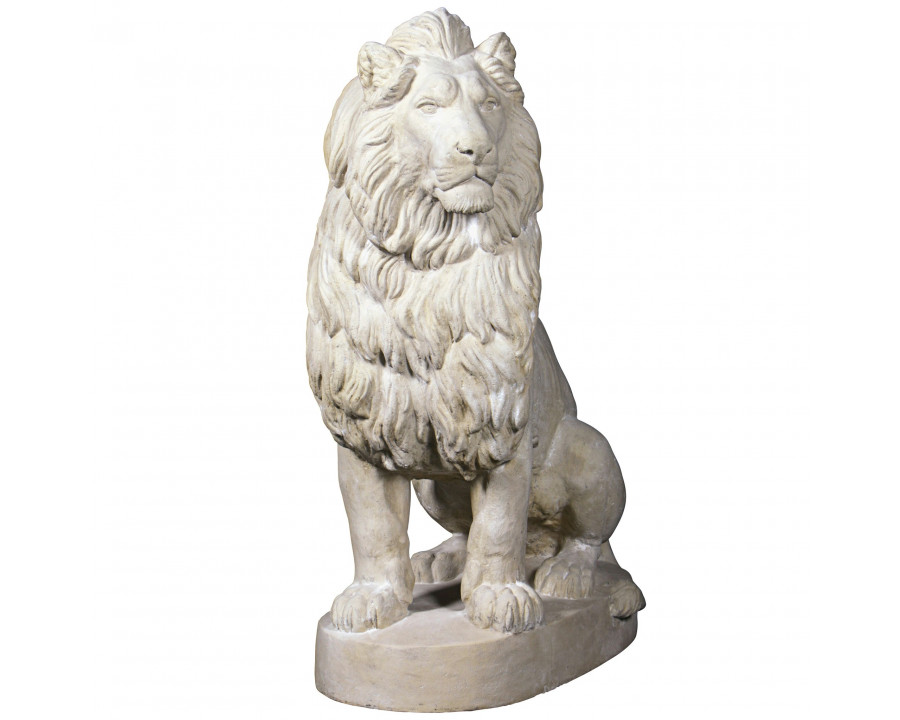 Toscano - Stately Chateau Lion Sentinel Garden Statue