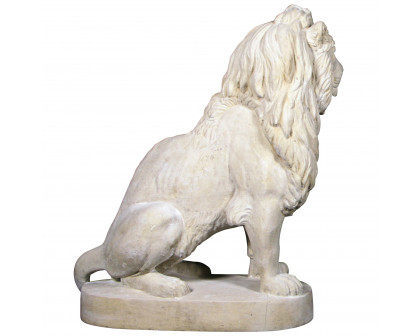 Toscano Stately Chateau Lion Sentinel Garden Statue - Right