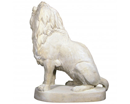 Toscano Stately Chateau Lion Sentinel Garden Statue - Left