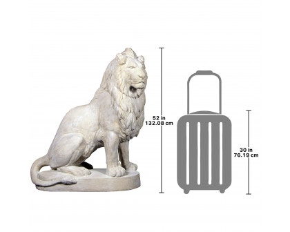 Toscano Stately Chateau Lion Sentinel Garden Statue - Left