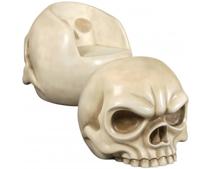 Toscano™ Lost Souls Gothic Skull Sculptural Chair - Bone