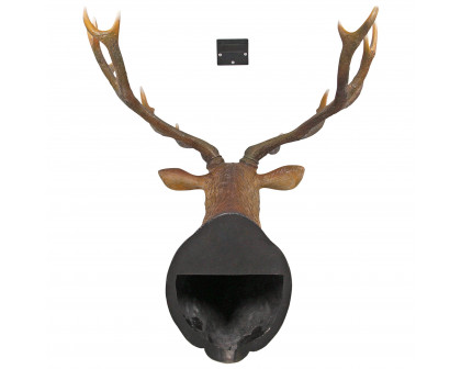 Toscano - Big Antler Buck Trophy Deer Head Wall Sculpture