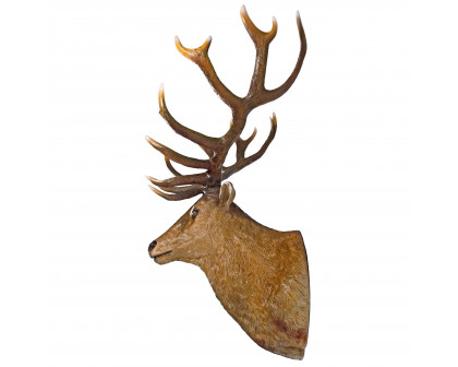 Toscano - Big Antler Buck Trophy Deer Head Wall Sculpture