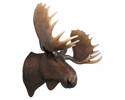 Toscano - North American Majestic Moose Trophy Head Wall Sculpture