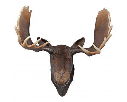 Toscano - North American Majestic Moose Trophy Head Wall Sculpture