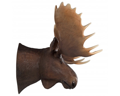 Toscano - North American Majestic Moose Trophy Head Wall Sculpture