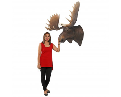 Toscano - North American Majestic Moose Trophy Head Wall Sculpture