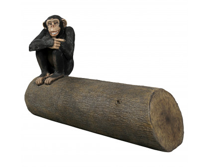 Toscano - Monkey See Monkey Do Chimpanzee Photo Op Sculptural Bench