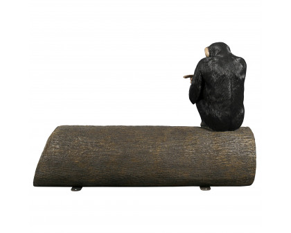 Toscano - Monkey See Monkey Do Chimpanzee Photo Op Sculptural Bench