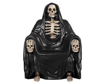 Toscano - Seat of Death Grim Reaper Throne Chair in Black, Designer Resin/Fiberglass