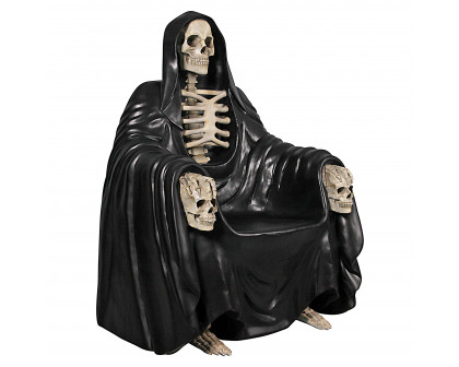 Toscano - Seat of Death Grim Reaper Throne Chair in Black, Designer Resin/Fiberglass