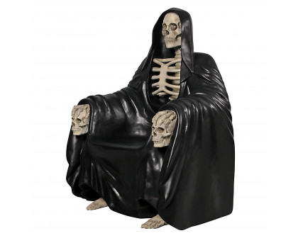 Toscano - Seat of Death Grim Reaper Throne Chair in Black, Designer Resin/Fiberglass