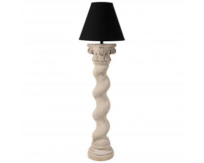 Toscano Bernini Barley Twist Column Floor Lamp - Faux Stone