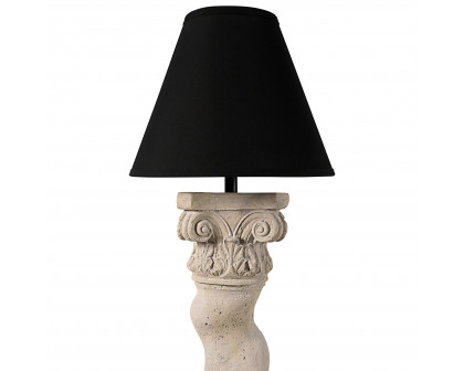 Toscano Bernini Barley Twist Column Floor Lamp - Faux Stone