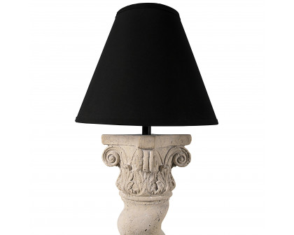 Toscano Bernini Barley Twist Column Floor Lamp - Faux Stone