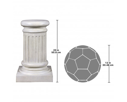 Toscano - Classical Greek Fluted Small Garden Statuary Pedestal