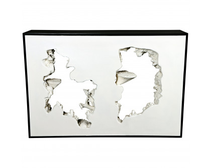 Toscano - Coral Reef Oceanside Sea Console Table in Black/White, Designer Resin