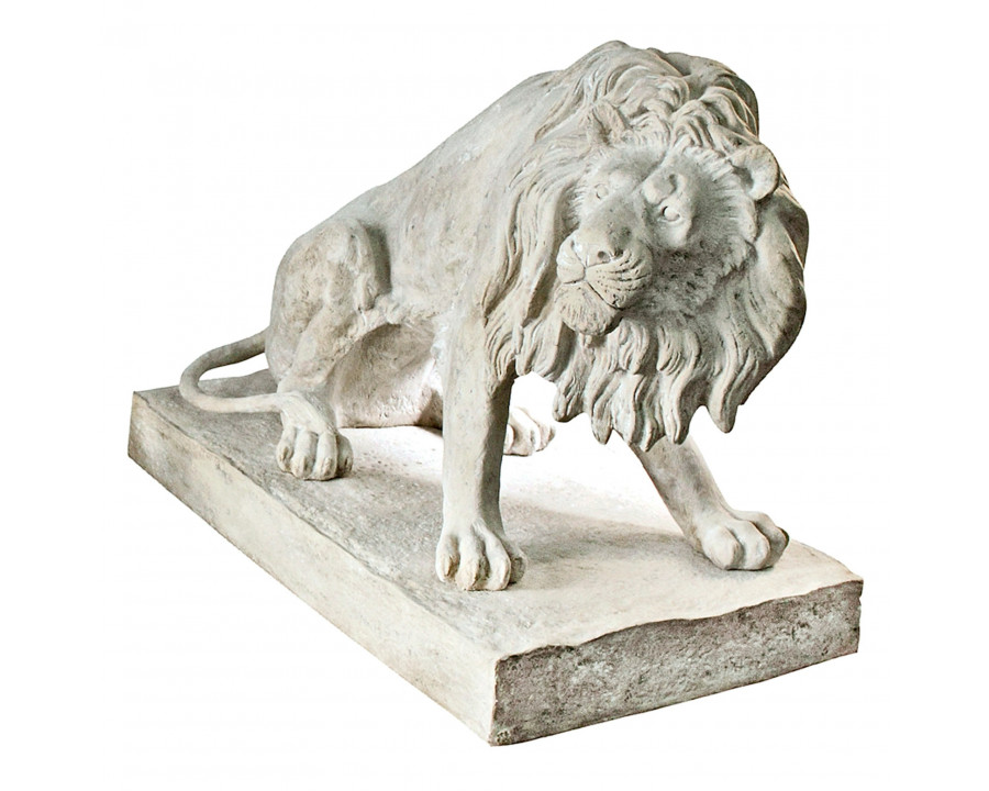 Toscano Kingsbury Garden Giant Lion Sentinel Statue - Looking Right