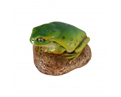 Toscano - Finneas the Frog Garden Rock Sitting Toad Statue