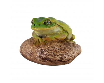 Toscano - Finneas the Frog Garden Rock Sitting Toad Statue