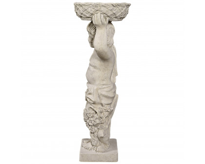 Toscano Young Bacchus with Basket Planter Garden Statue - Bacchus Left