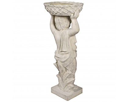 Toscano Young Bacchus with Basket Planter Garden Statue - Bacchus Left