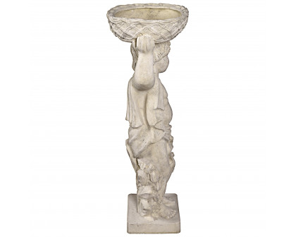 Toscano Young Bacchus with Basket Planter Garden Statue - Bacchus Left