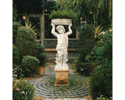 Toscano - Young Bacchus with Basket Planter Garden Statue