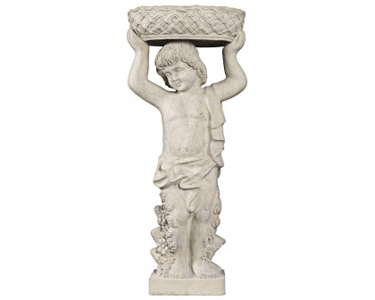 Toscano Young Bacchus with Basket Planter Garden Statue - Bacchus Right