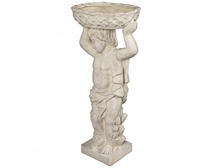 Toscano Young Bacchus with Basket Planter Garden Statue - Bacchus Right